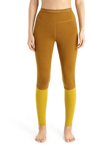 Clove / Silent Gold Icebreaker 200 ZoneKnit™ Merino Leggings Women's Base Layers | AU 1847BEXC